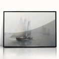Vintage Landscape Art – Sailing Boats on Calm Waters – Antique Maritime Wall Art