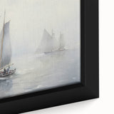 Vintage Landscape Art – Sailing Boats on Calm Waters – Antique Maritime Wall Art