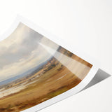 Vintage Landscape Art – Serene Countryside with River and Village – Antique Rural Scene Wall Art