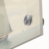 Vintage Landscape Art – Sailboat on Calm Waters – Antique Maritime Wall Art