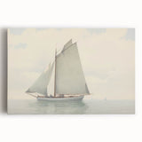 Vintage Landscape Art – Sailboat on Calm Waters – Antique Maritime Wall Art