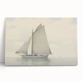 Vintage Landscape Art – Sailboat on Calm Waters – Antique Maritime Wall Art