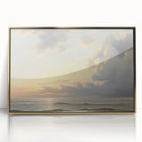 Vintage Landscape Art – Tranquil Ocean at Sunset – Antique Seaside Wall Art
