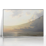 Vintage Landscape Art – Tranquil Ocean at Sunset – Antique Seaside Wall Art