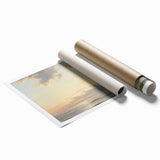 Vintage Landscape Art – Tranquil Ocean at Sunset – Antique Seaside Wall Art