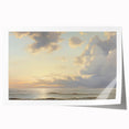 Vintage Landscape Art – Tranquil Ocean at Sunset – Antique Seaside Wall Art