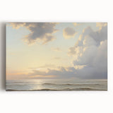 Vintage Landscape Art – Tranquil Ocean at Sunset – Antique Seaside Wall Art