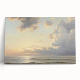 Vintage Landscape Art – Tranquil Ocean at Sunset – Antique Seaside Wall Art