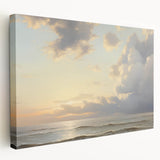 Vintage Landscape Art – Tranquil Ocean at Sunset – Antique Seaside Wall Art