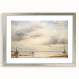 Vintage Landscape Art – Sailing Boats on Tranquil Waters – Antique Maritime Wall Art