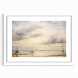 Vintage Landscape Art – Sailing Boats on Tranquil Waters – Antique Maritime Wall Art