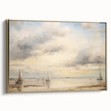 Vintage Landscape Art – Sailing Boats on Tranquil Waters – Antique Maritime Wall Art