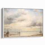 Vintage Landscape Art – Sailing Boats on Tranquil Waters – Antique Maritime Wall Art