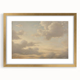 Vintage Landscape Art – Dramatic Sky with Soft Clouds – Antique Cloudscape Wall Art