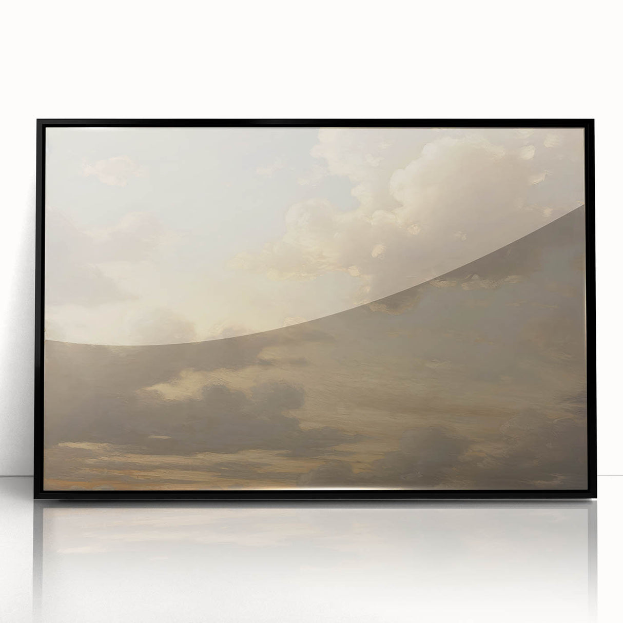 Vintage Landscape Art – Dramatic Sky with Soft Clouds – Antique Cloudscape Wall Art