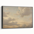 Vintage Landscape Art – Dramatic Sky with Soft Clouds – Antique Cloudscape Wall Art