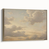 Vintage Landscape Art – Dramatic Sky with Soft Clouds – Antique Cloudscape Wall Art
