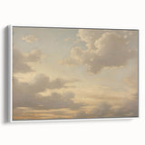 Vintage Landscape Art – Dramatic Sky with Soft Clouds – Antique Cloudscape Wall Art