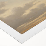 Vintage Landscape Art – Dramatic Sky with Soft Clouds – Antique Cloudscape Wall Art