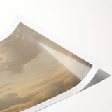 Vintage Landscape Art – Dramatic Sky with Soft Clouds – Antique Cloudscape Wall Art