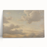 Vintage Landscape Art – Dramatic Sky with Soft Clouds – Antique Cloudscape Wall Art