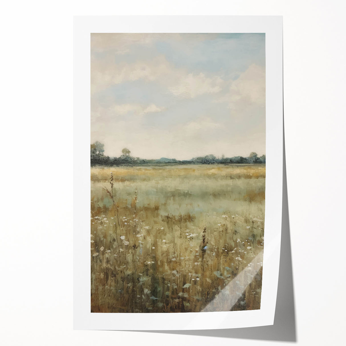 Vintage Countryside Meadow Art – Classic Landscape Wall Print