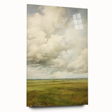 Vintage Rolling Fields Art – Classic Countryside Sky Print