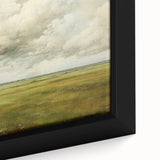 Vintage Rolling Fields Art – Classic Countryside Sky Print