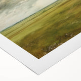 Vintage Rolling Fields Art – Classic Countryside Sky Print