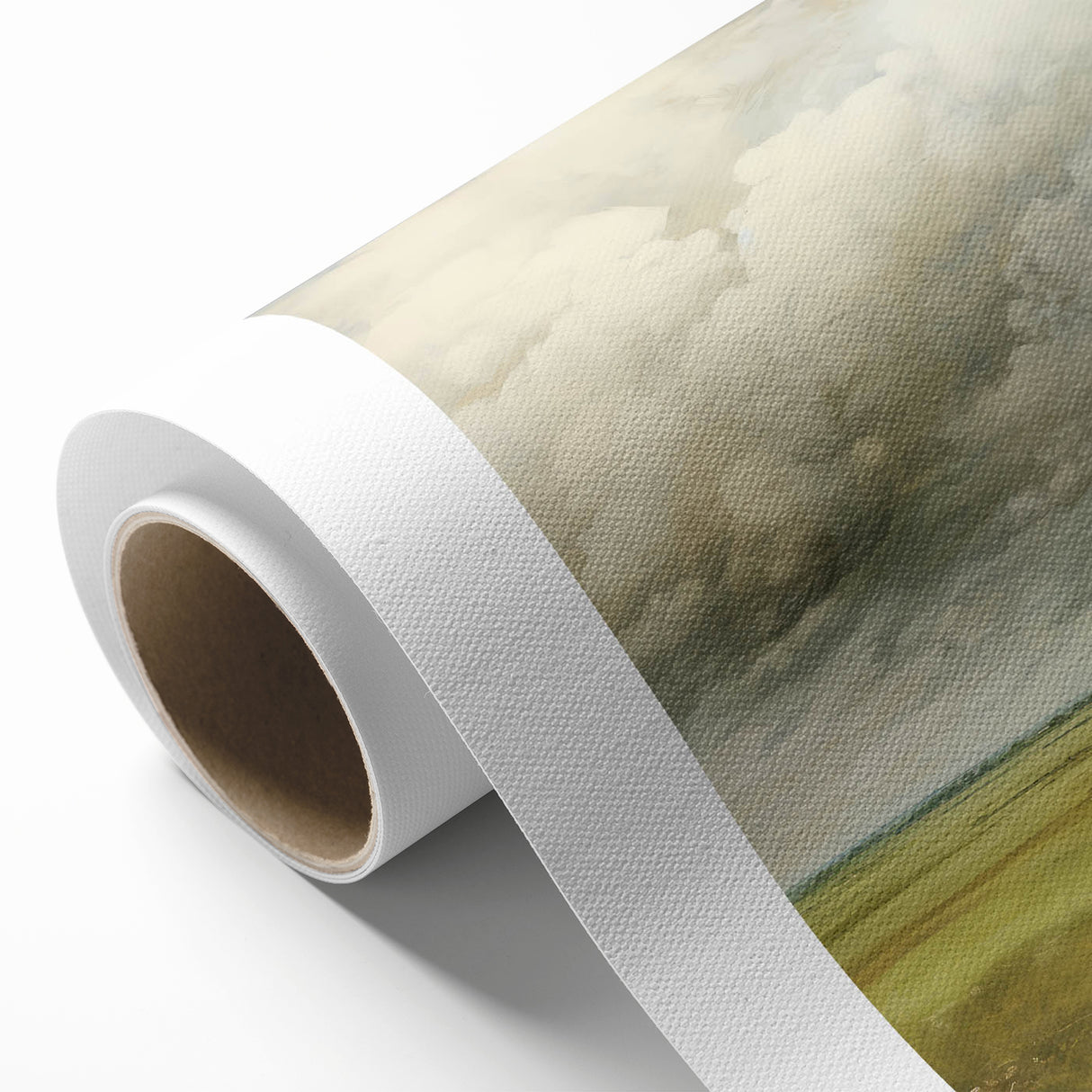 Vintage Rolling Fields Art – Classic Countryside Sky Print