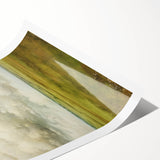 Vintage Rolling Fields Art – Classic Countryside Sky Print