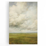 Vintage Rolling Fields Art – Classic Countryside Sky Print