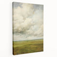 Vintage Rolling Fields Art – Classic Countryside Sky Print