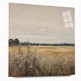 Golden Field Vintage Landscape Art – Classic Countryside Wall Print