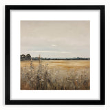 Golden Field Vintage Landscape Art – Classic Countryside Wall Print
