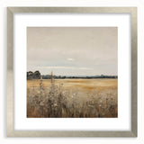 Golden Field Vintage Landscape Art – Classic Countryside Wall Print