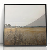 Golden Field Vintage Landscape Art – Classic Countryside Wall Print