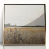 Golden Field Vintage Landscape Art – Classic Countryside Wall Print