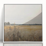 Golden Field Vintage Landscape Art – Classic Countryside Wall Print