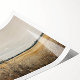Golden Field Vintage Landscape Art – Classic Countryside Wall Print