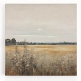 Golden Field Vintage Landscape Art – Classic Countryside Wall Print