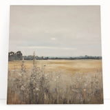 Golden Field Vintage Landscape Art – Classic Countryside Wall Print