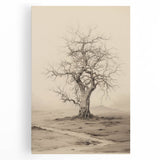 Vintage Tree Sketch Art – Classic Monochrome Nature Wall Print