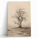 Vintage Tree Sketch Art – Classic Monochrome Nature Wall Print