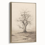 Vintage Tree Sketch Art – Classic Monochrome Nature Wall Print