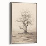 Vintage Tree Sketch Art – Classic Monochrome Nature Wall Print
