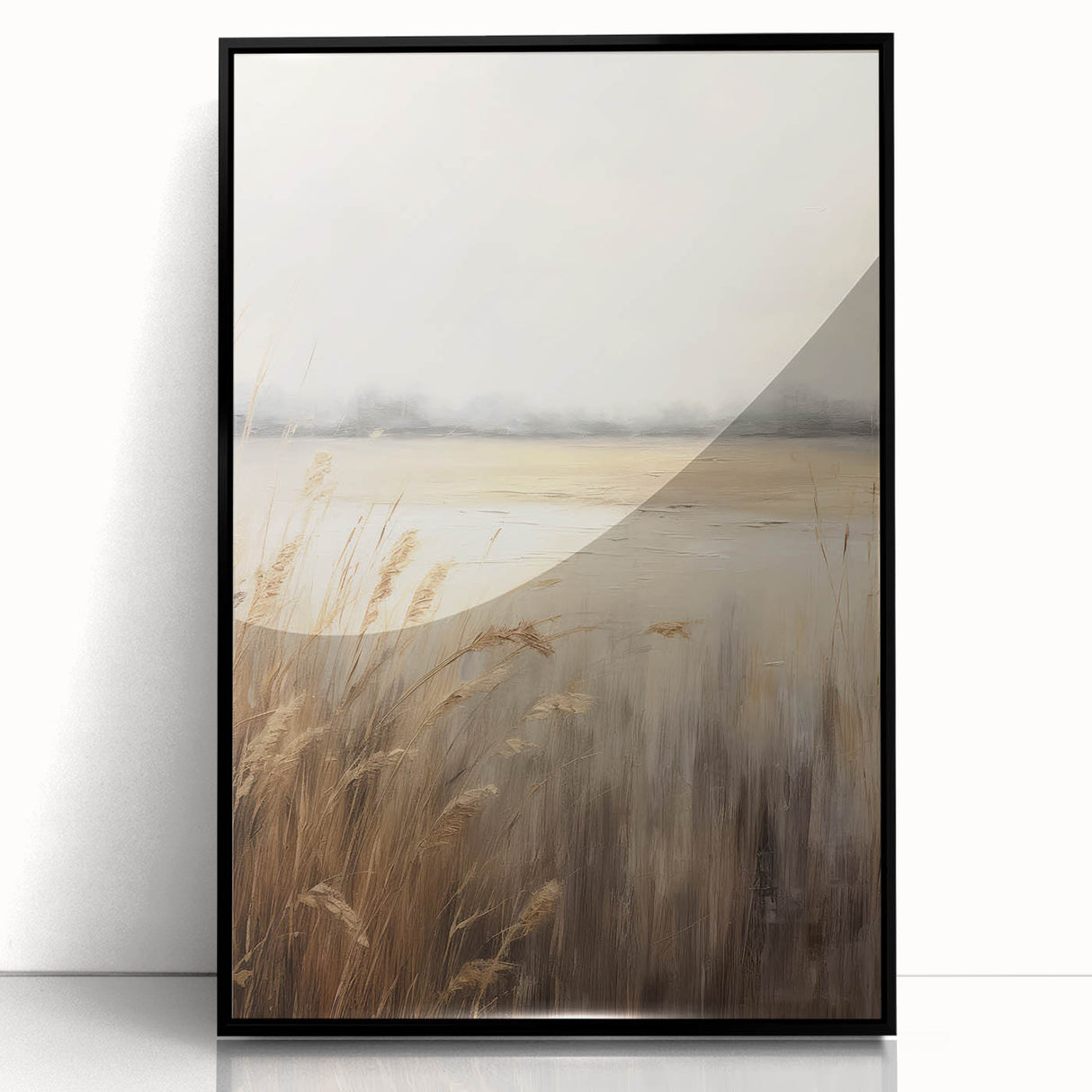 Vintage Lakeside Reed Art – Classic Tranquil Nature Wall Print