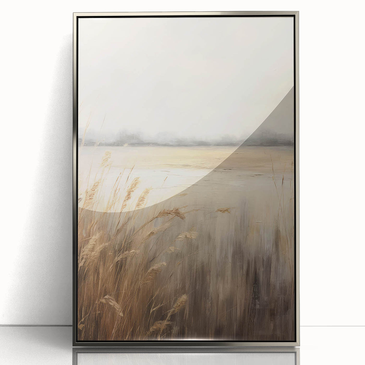 Vintage Lakeside Reed Art – Classic Tranquil Nature Wall Print