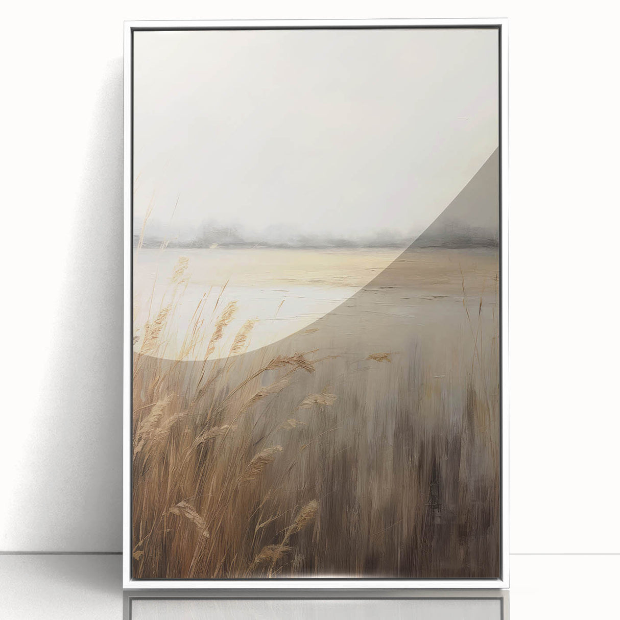 Vintage Lakeside Reed Art – Classic Tranquil Nature Wall Print