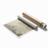 Monochrome Vintage Landscape Art – Classic Forest Scene Print